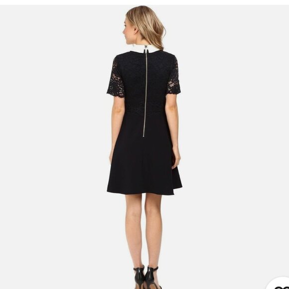 Ted Baker Dixxy Layered Lace Dress in Dark Navy - Picture 7 of 11